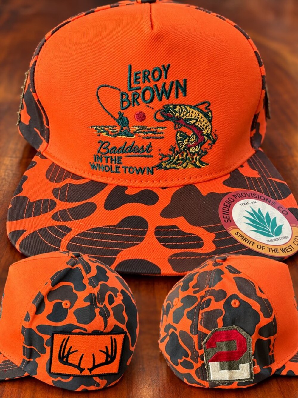 Share 1 OF 1 NWT SENDERO PROVISIONS CO LEROY BROWN DUCK CAMO CUSTOM PATCH SNAP